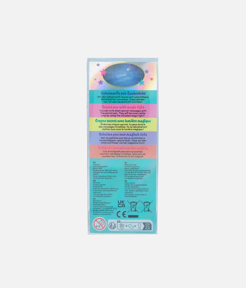 Invisible Ink Unicorn Pen for Secret Messages, Star LED Light - 0012098