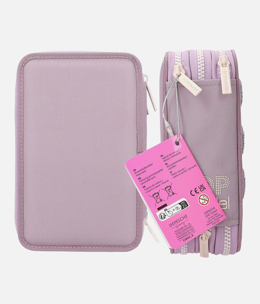 TOPModel Triple Pencil Case, LED Dogs Mood Barometer - 0012843