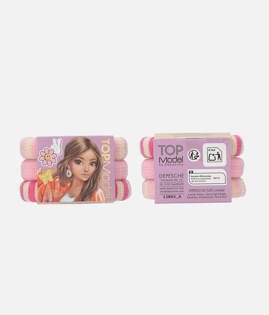 TOPModel Elastic Hairbands, Colourful Girls Hair Ties Set - 0012892
