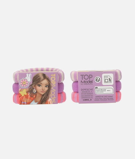 TOPModel Elastic Hairbands, Colourful Girls Hair Ties Set - 0012892