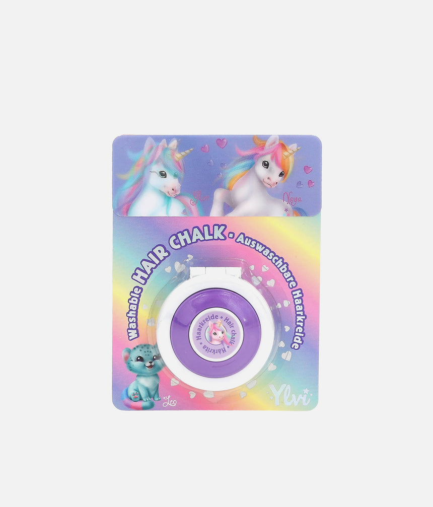 Washable Hair Chalk for Tweens, Cute Ylvi Unicorn Design & 3 Vibrant Colours - 0013281
