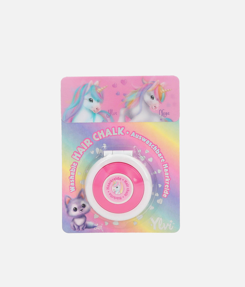 Washable Hair Chalk for Tweens, Cute Ylvi Unicorn Design & 3 Vibrant Colours - 0013281