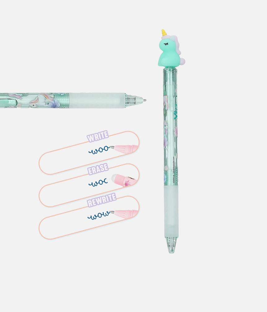 Ylvi Unicorn Gel Pens with Erasable Ink, Fun Stationery for Kids & Tweens - 0013373