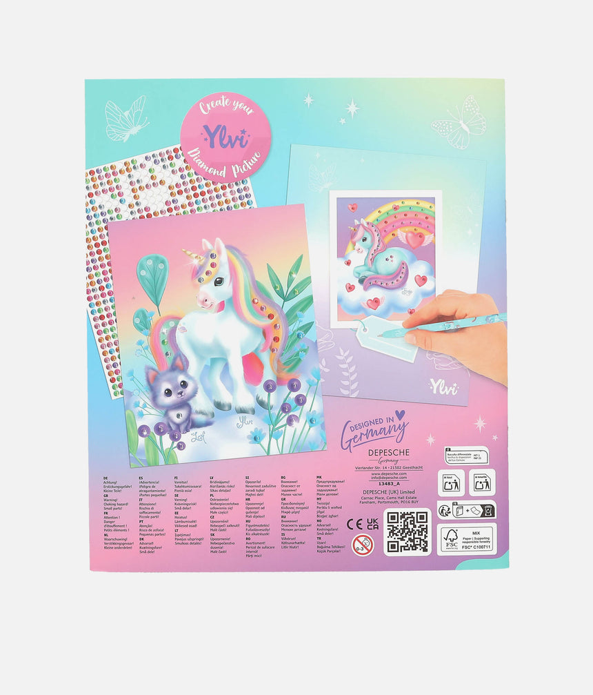 Ylvi Diamond Sticker Book, Magical Unicorn & Animal Craft Kit for Kids - 0013483