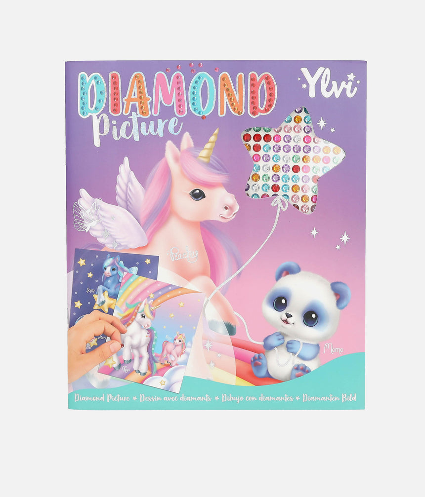 Ylvi Diamond Sticker Book, Magical Unicorn & Animal Craft Kit for Kids - 0013483