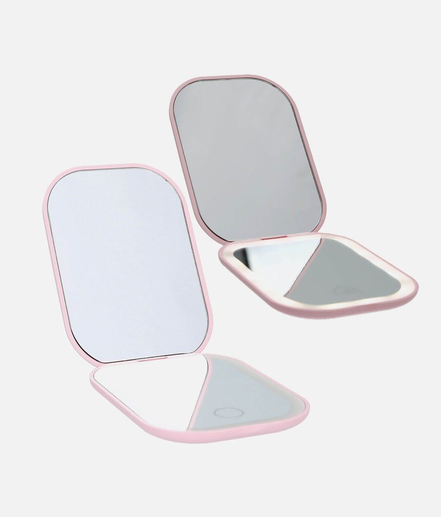 TOPModel Foldable Pocket Mirror with LED Light & Touch Control - 0013502