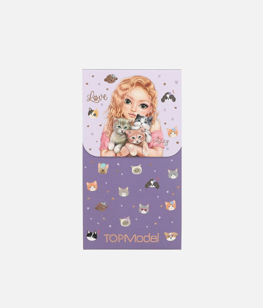 TOPModel Note Pad With Magnetic Closure, 60 Lined Pages, Stylish Design - 0013575