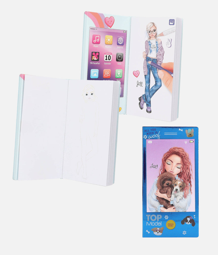 TOPModel Mini Colouring Book With Sound, 80 Pages & Music Feature - 0013576