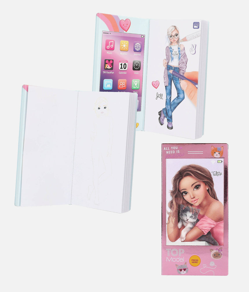 TOPModel Mini Colouring Book With Sound, 80 Pages & Music Feature - 0013576