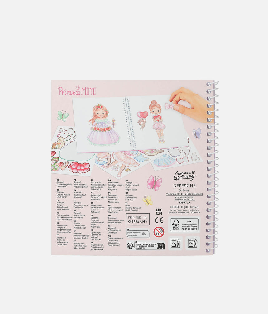 Princess Mimi Sticker Book – Dress Me Up, 24 Pages + 10 Sticker Sheets - 0013577