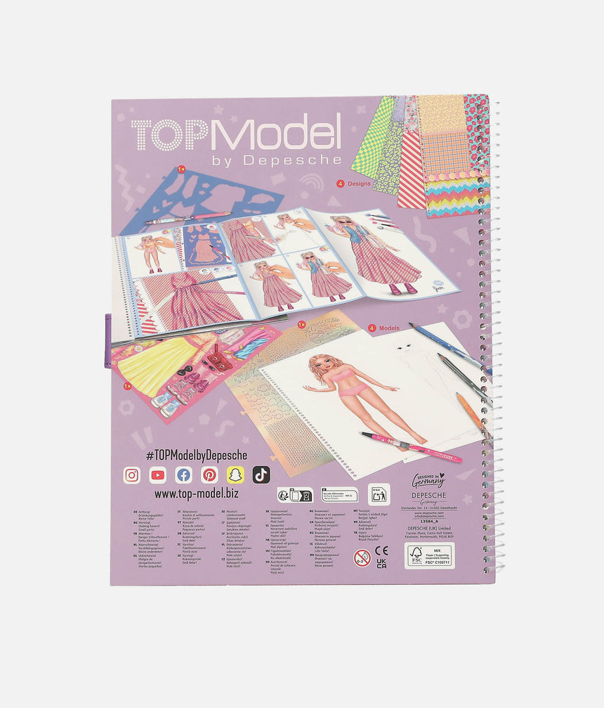 Top Model by Depesche design book with paper patterns on a white background
