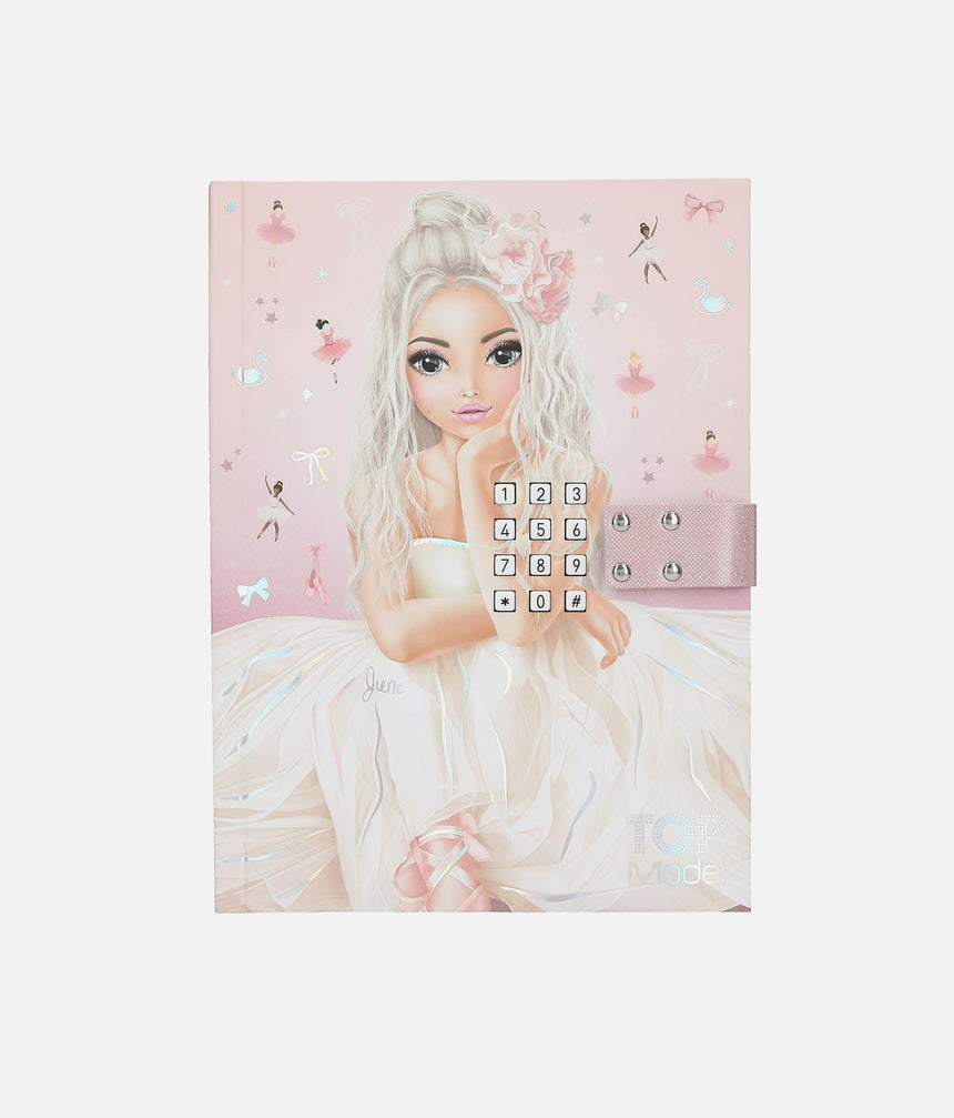 TOPModel Secret Diary with Code Lock & Music, Ballerina Journal - 0013609