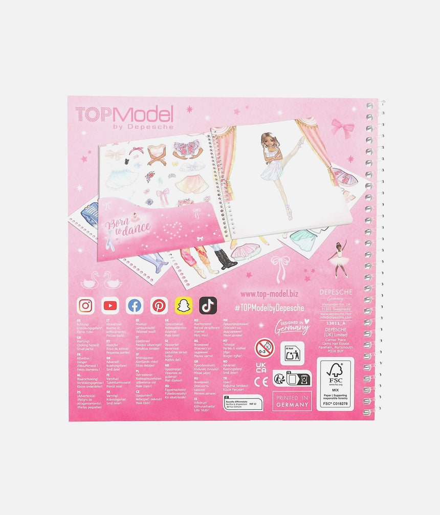 TOPModel Sticker Book - Ballet Edition, Creative Dress-Up Fun - 0013611