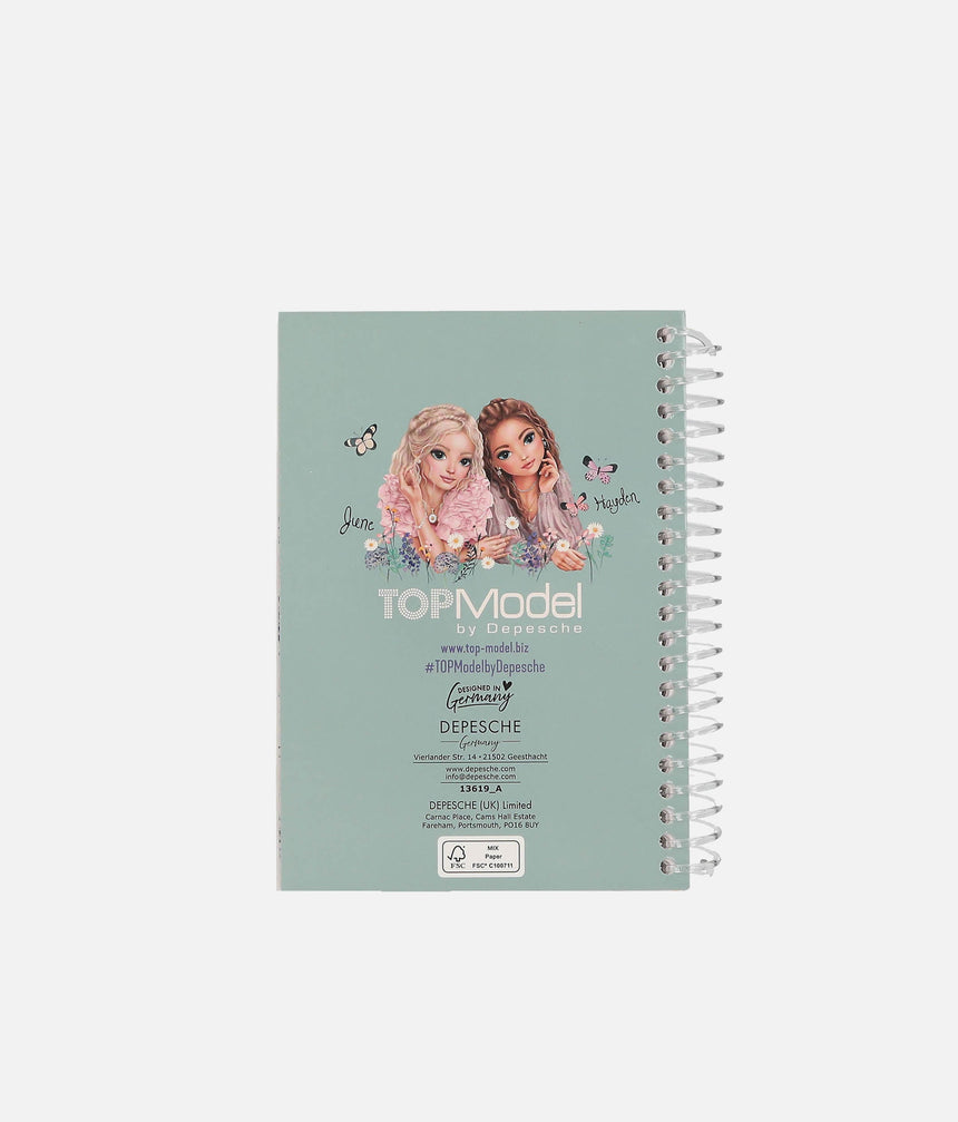 TOPModel Spiral Notebook, Creative Journal for Fashion Lovers - 0013619