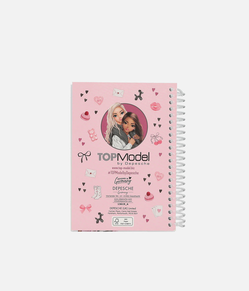 TOPModel Spiral Notebook, Creative Journal for Fashion Lovers - 0013619