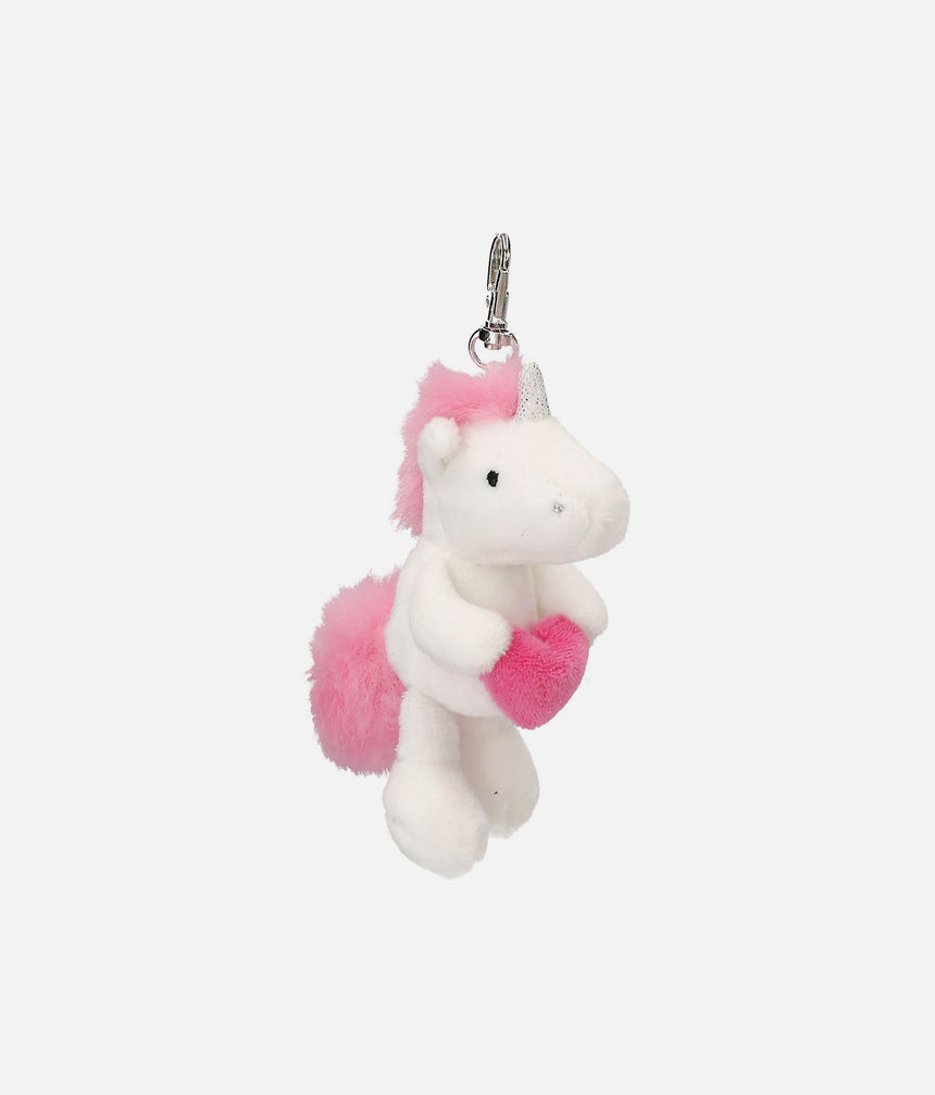 Ylvi, Plush Unicorn Pendant, Cute Clip-On Keyring - 0013636