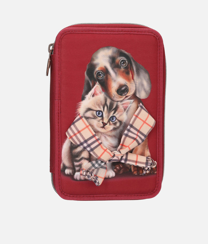 TOPModel Double Pencil Case, Trendy School Supply Organizer - 0013674