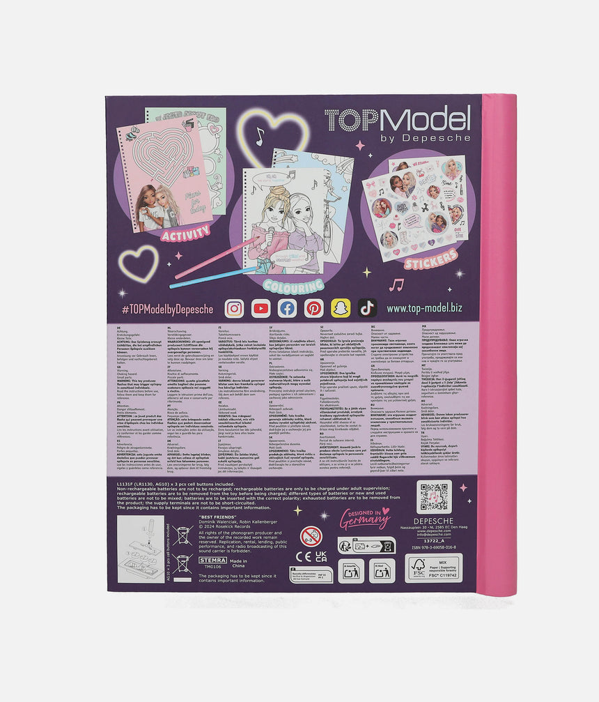 TOPModel Colouring Book With LED Lights & Sound, Activity Book - 0013722