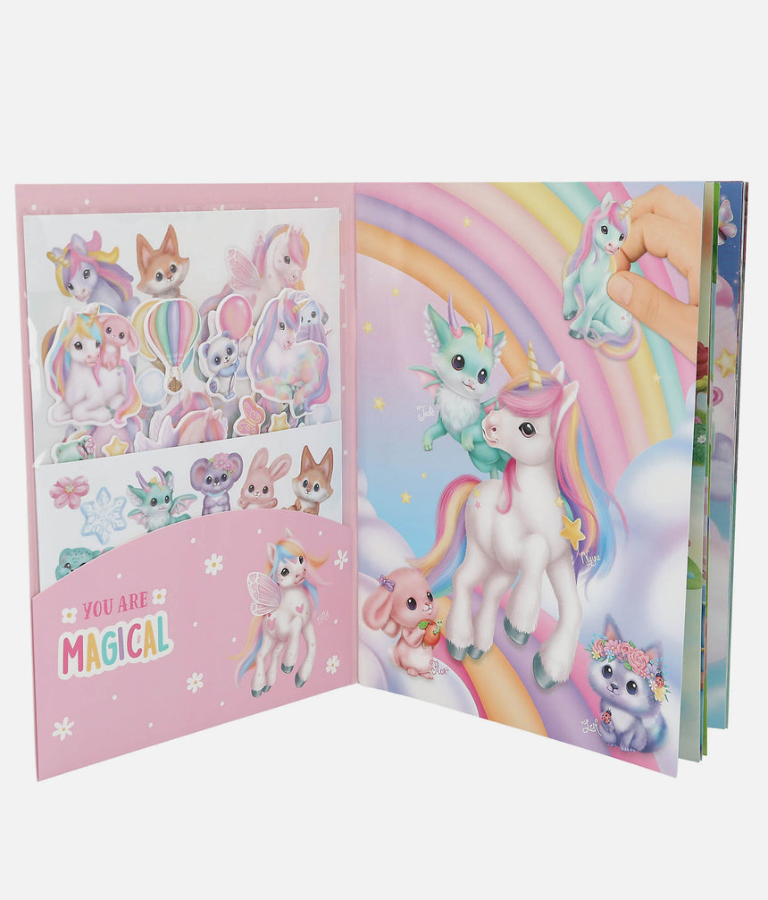 YLVI Unicorn Sticker Book, Activity Book with Fantasy Characters - 0013880