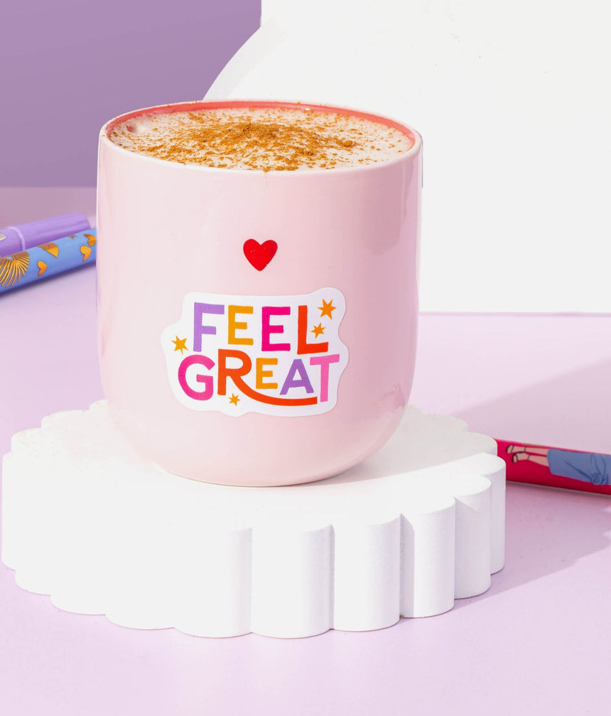 PENfection Pink Mug, Handle-Free Porcelain Cup & Pen Holder - 0013893