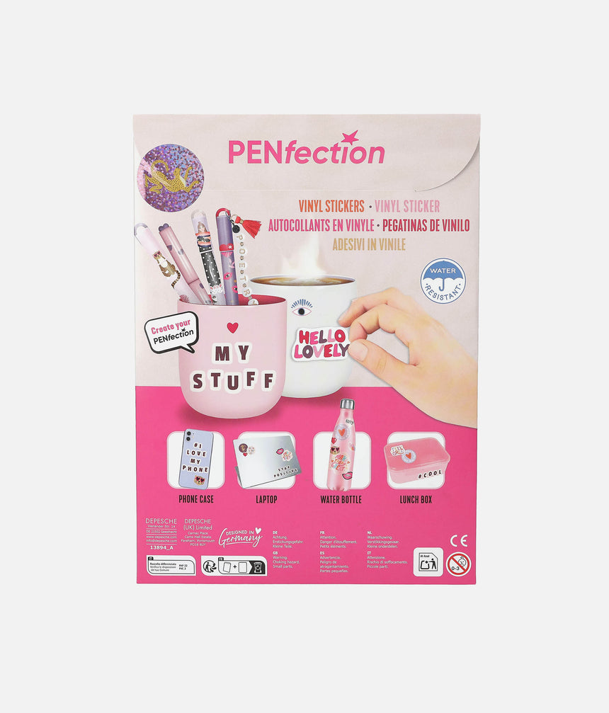 Cute PENfection Stickers Set for Phones, Bottles & Notebooks - 0013894