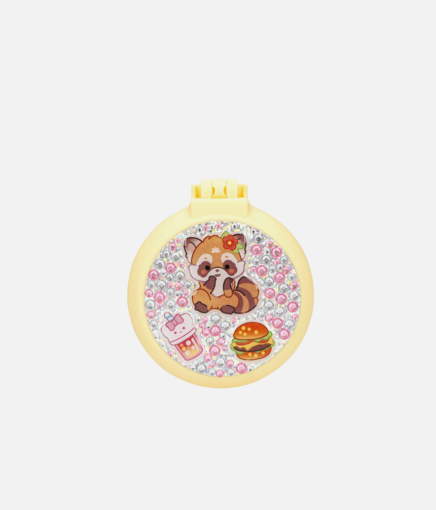 Ylvi Folding Hairbrush with Mirror, Unicorn Design • 0014439