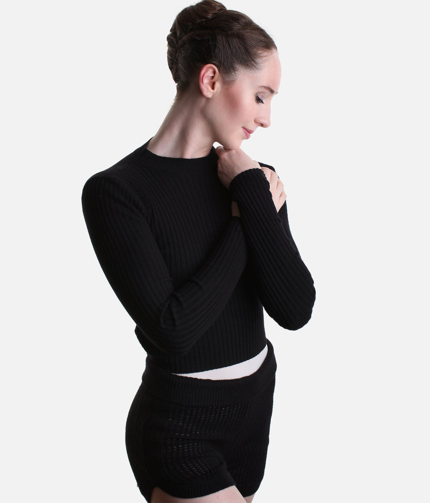 Coppola Long Sleeve Knit Warm-Up Top, Mise-En-Scene Collection • CK11012W