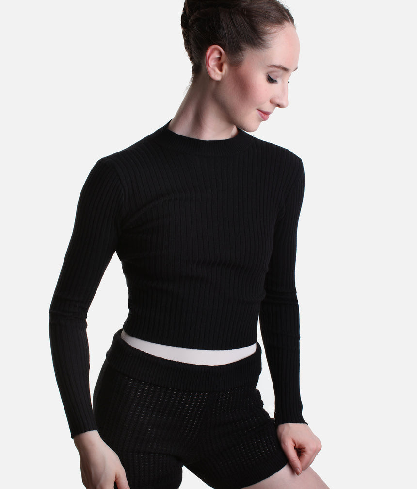 Coppola Long Sleeve Knit Warm-Up Top, Mise-En-Scene Collection • CK11012W