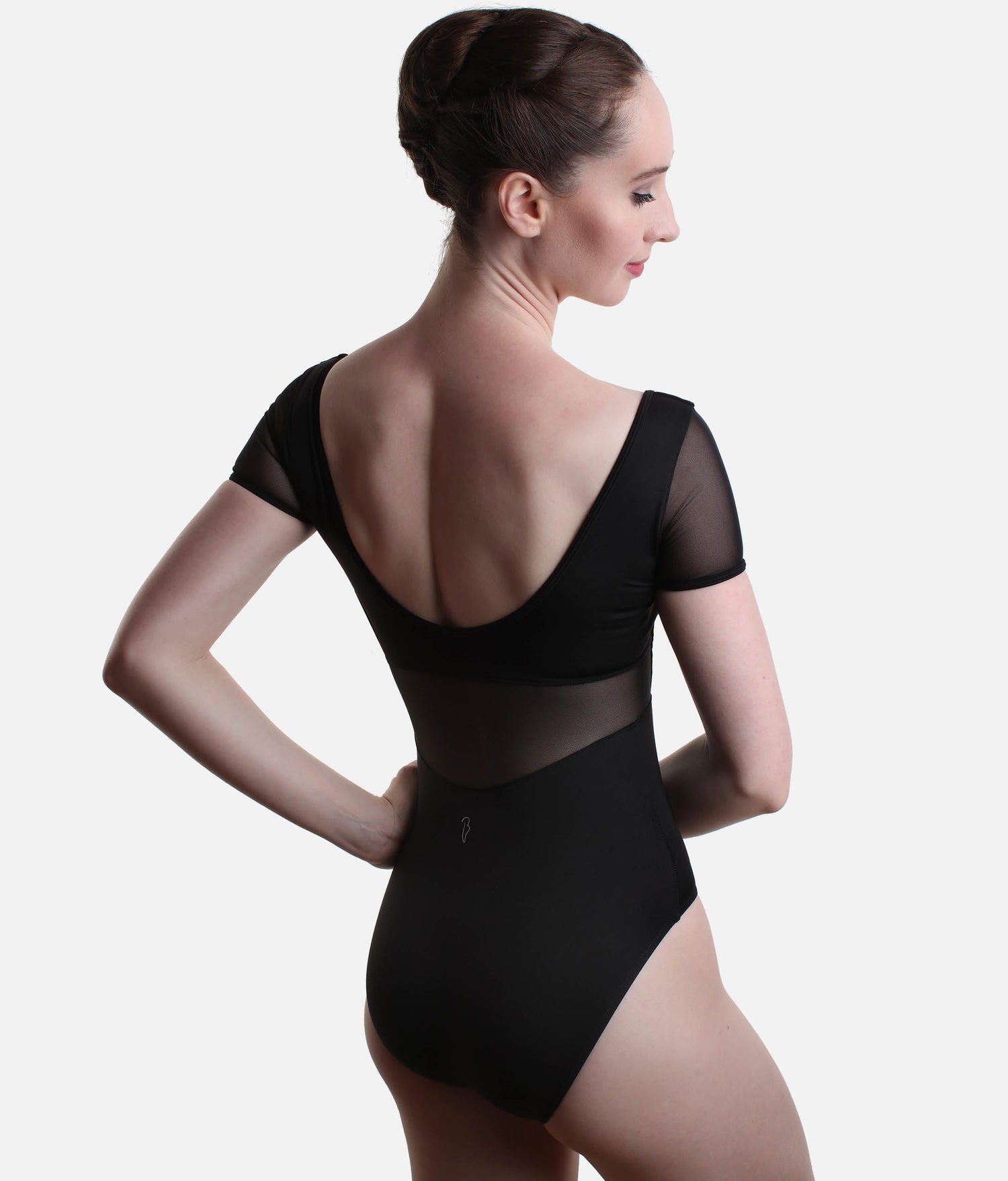 Olivia Floral Cap Sleeve Leotard, Elegant Embroidered Dancewear - L20001