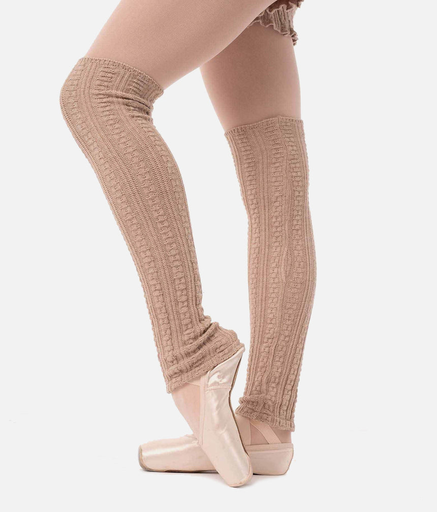 Soft Knit Legwarmers, Twisted Stitch Dance Warm-Up - 2044