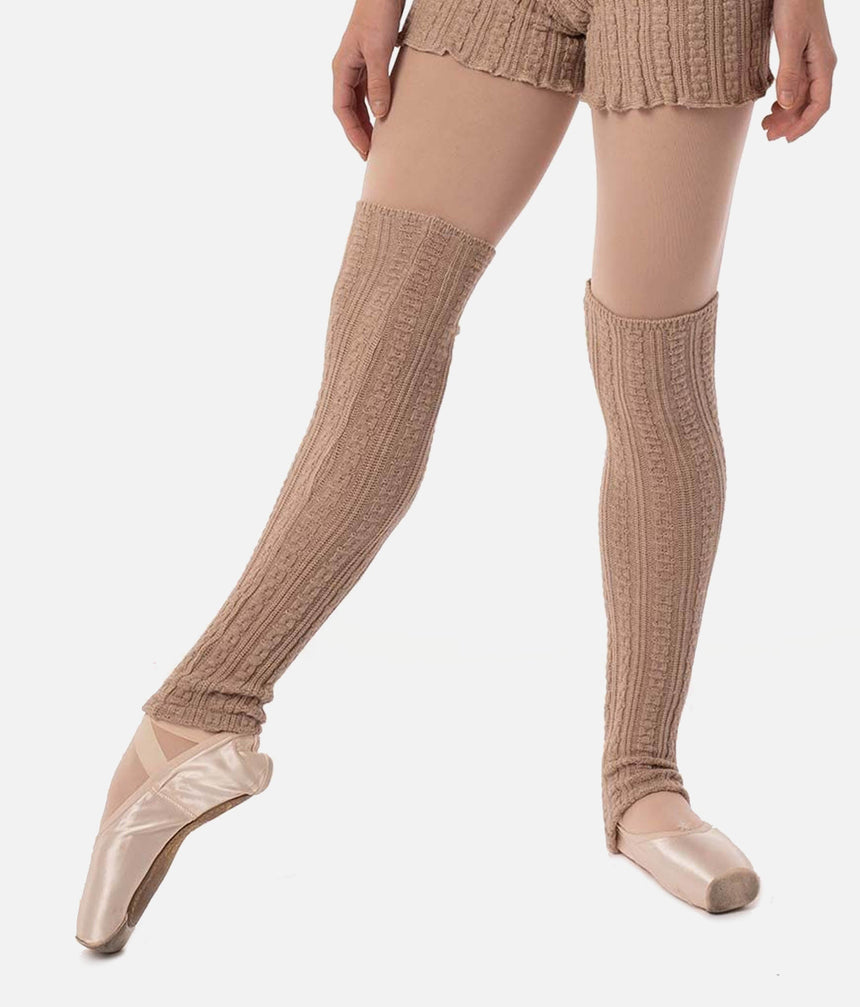 Soft Knit Legwarmers, Twisted Stitch Dance Warm-Up - 2044