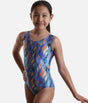 Girl's Sleeveless Gymnastics Leotard, Symmetry Swells - 27822 (WAVES)
