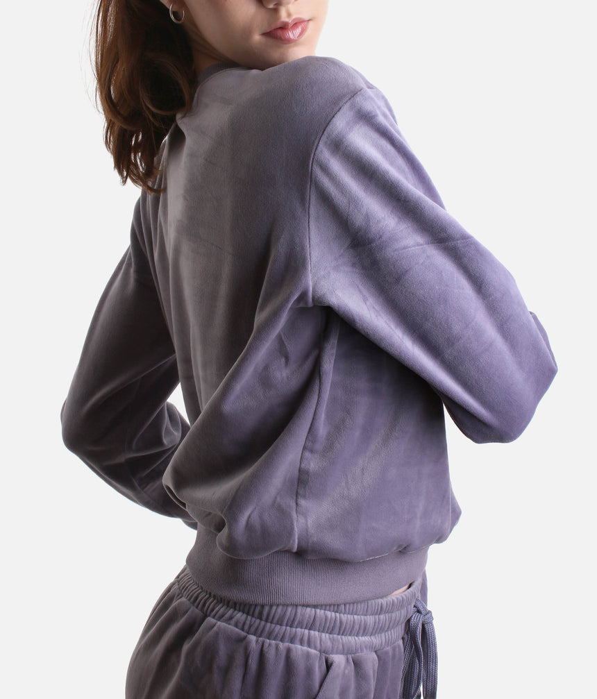 Caroline Velvet Crew Neck Jumper for Dancers, Ultar Soft Warm-Up Sweater - Z30015