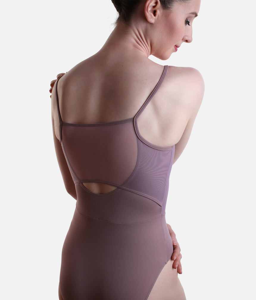 Federica Thin Strap Leotard, Mesh Details for Studio & Stage - 31702