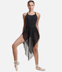 Side Split Mesh Dance Skirt, 2-Way Wear with Pull-On Waistband - R3541