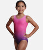 Girl's Sleeveless Gymnastics Leotard, Gradient Sparkle - 37822  (PURPLE)