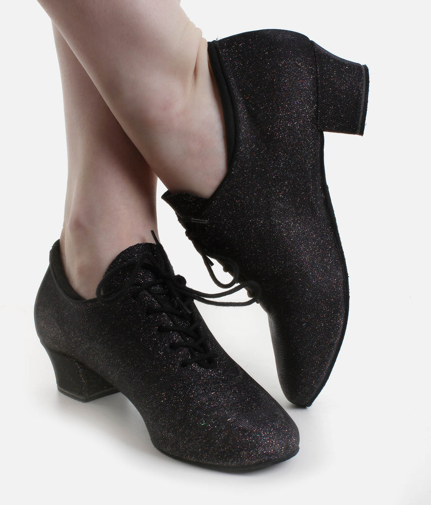 Ladies Practice Dance Shoes, Stable Heel and Wide Fit