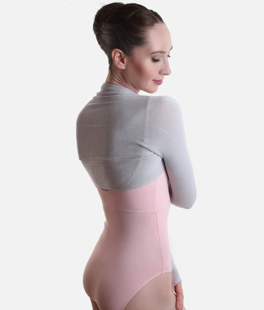 Bamboo Knit Ballet Shrug, Eco Bamboo Knit with Thumbholes - 6619