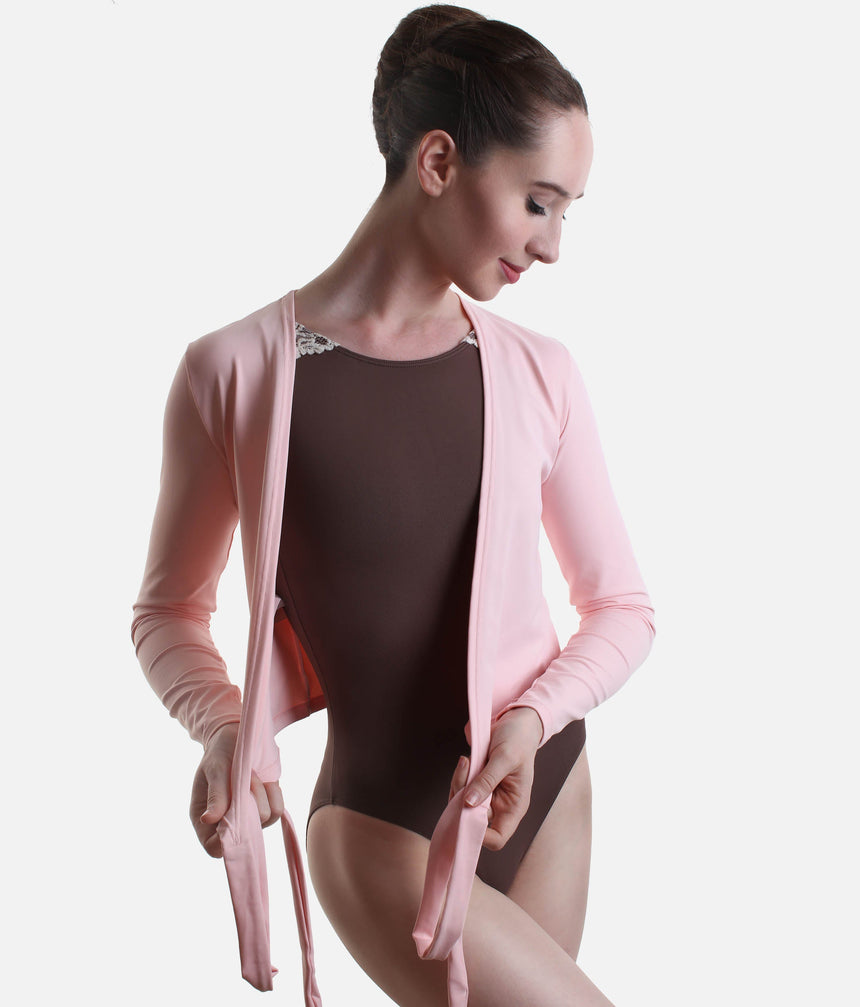 Long-sleeved Crossover for Ballet & Pilates, Dance Warm-Up Essential - 6643