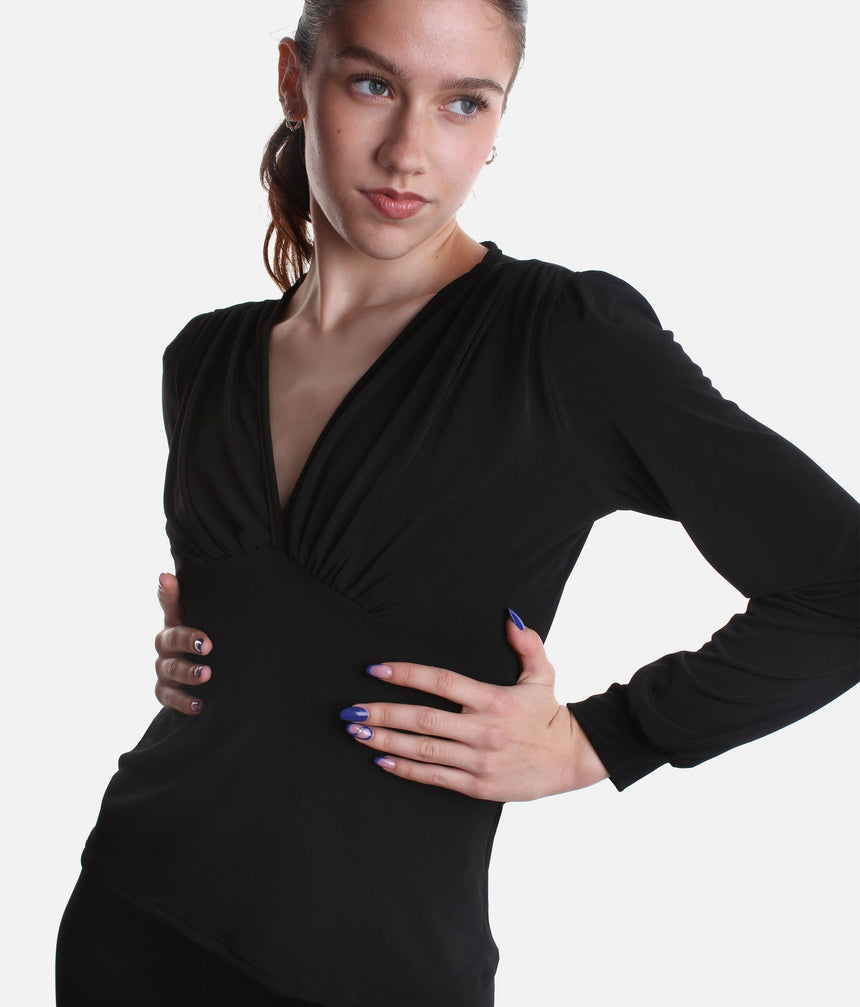 Long Sleeve Dance Practice Top, Ballroom & Latin - 6648