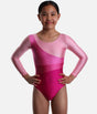 Girls Performance Gymnastics Leotard, Long Sleeve Glam - 7813