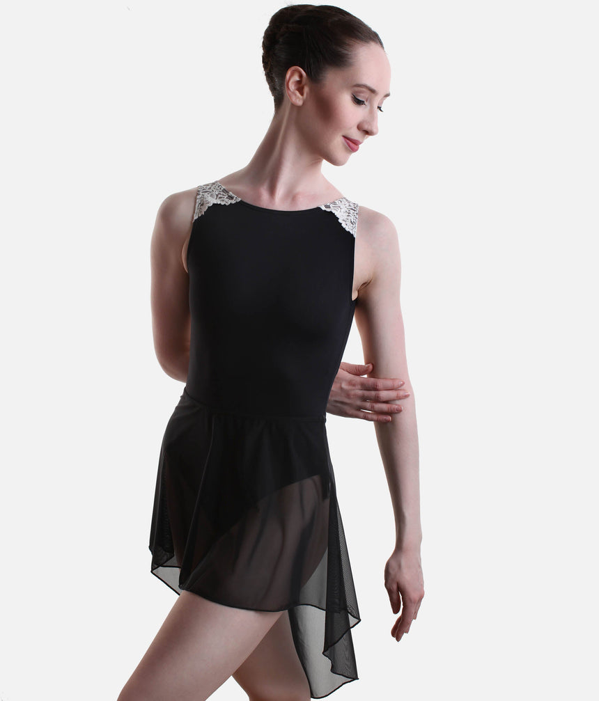 Asymmetrical Tulle Ballet Skirt, Lightweight High-Low Hem - 7856