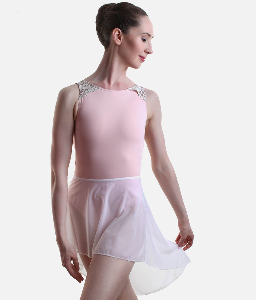 Asymmetrical Tulle Ballet Skirt, Lightweight High-Low Hem - 7856