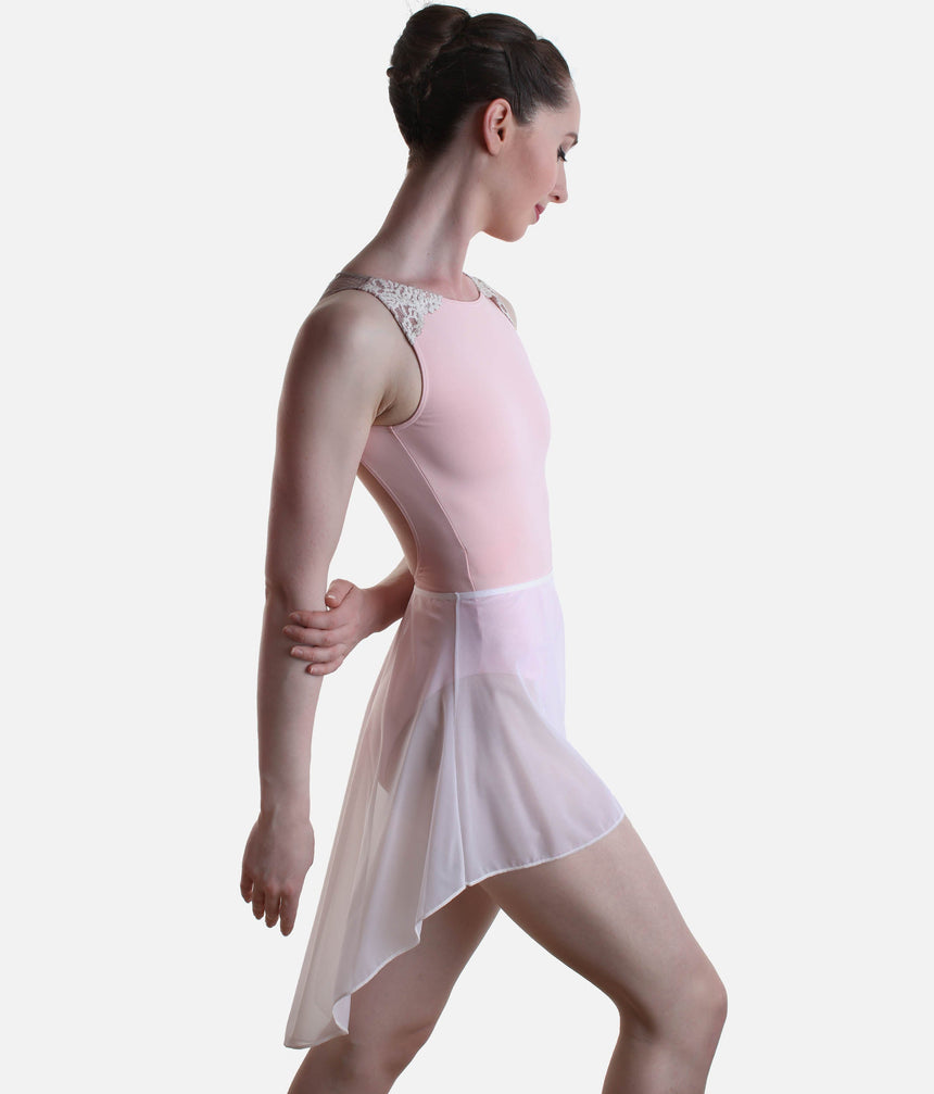 Asymmetrical Tulle Ballet Skirt, Elegant X-Long Back - 7856