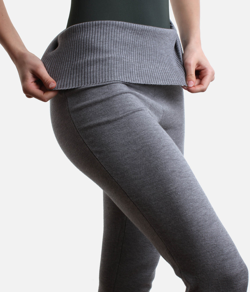Solstice Knit Dance Pants, High-Waist Bootcut Warm-Up Trousers - P80005