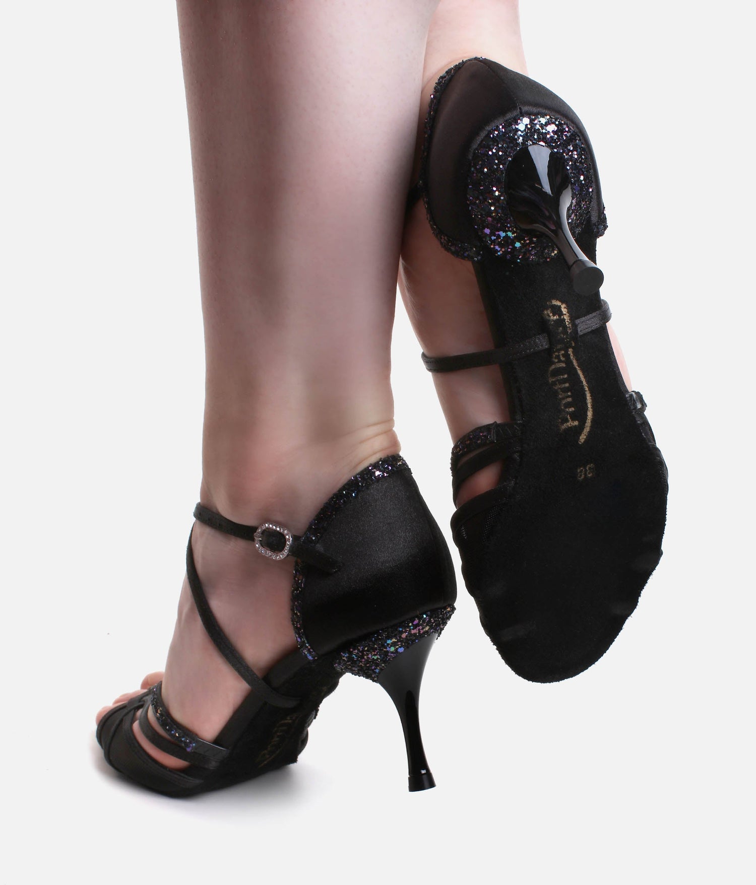 Glitter Detail Ballroom & Latin Shoes, Comfort Fit & 55mm Heel - PD800