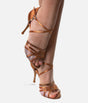 Satin & Glitter Dance Heels with Secure Wrap Strap, 75mm Heel - PD800