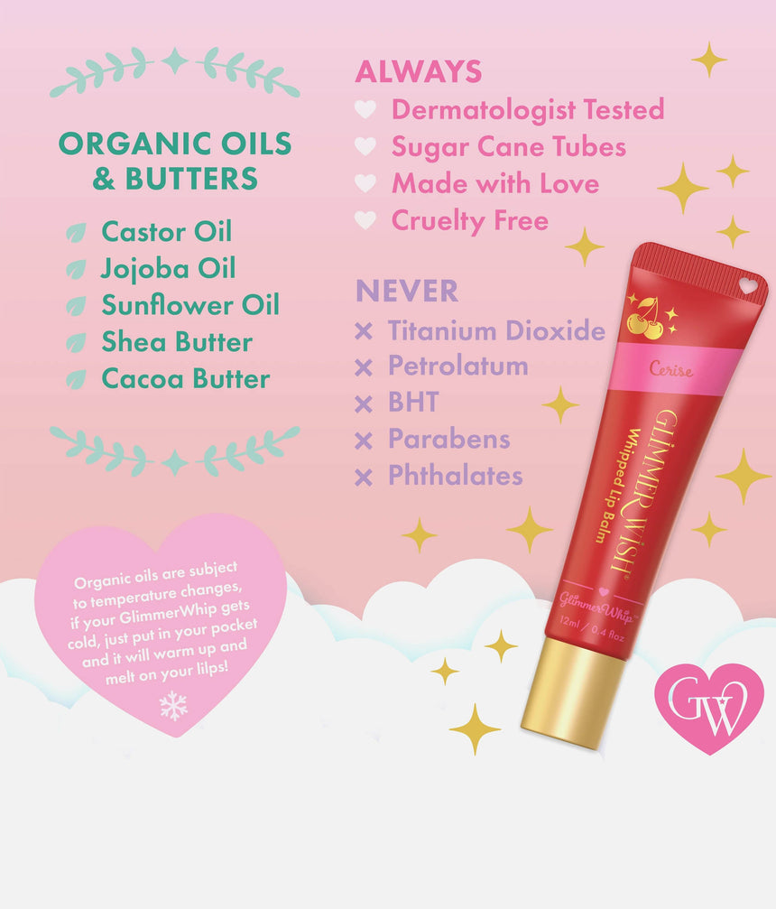 WHIPPED LIP BALM, Organic, Vegan, & Fun Flavored Lip Care for Tweens