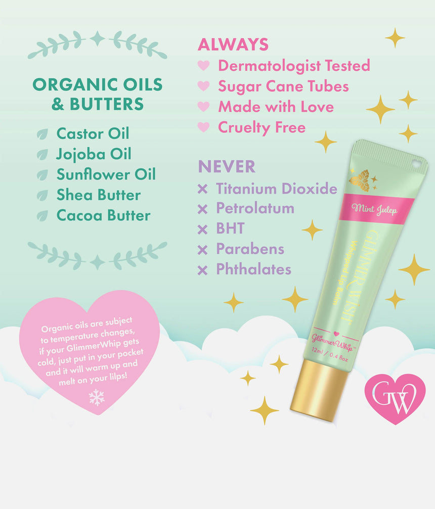 WHIPPED LIP BALM, Organic, Vegan, & Fun Flavored Lip Care for Tweens