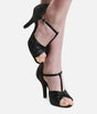 T-Bar Latin Dance Sandals with Diamante Buckle & Suede Sole - ISLA